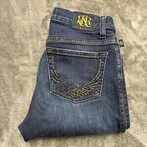 Rock & Republic Jeans Womens Sz.4 Blue Kasandra Mid-rise Boot Cut Denim Pants